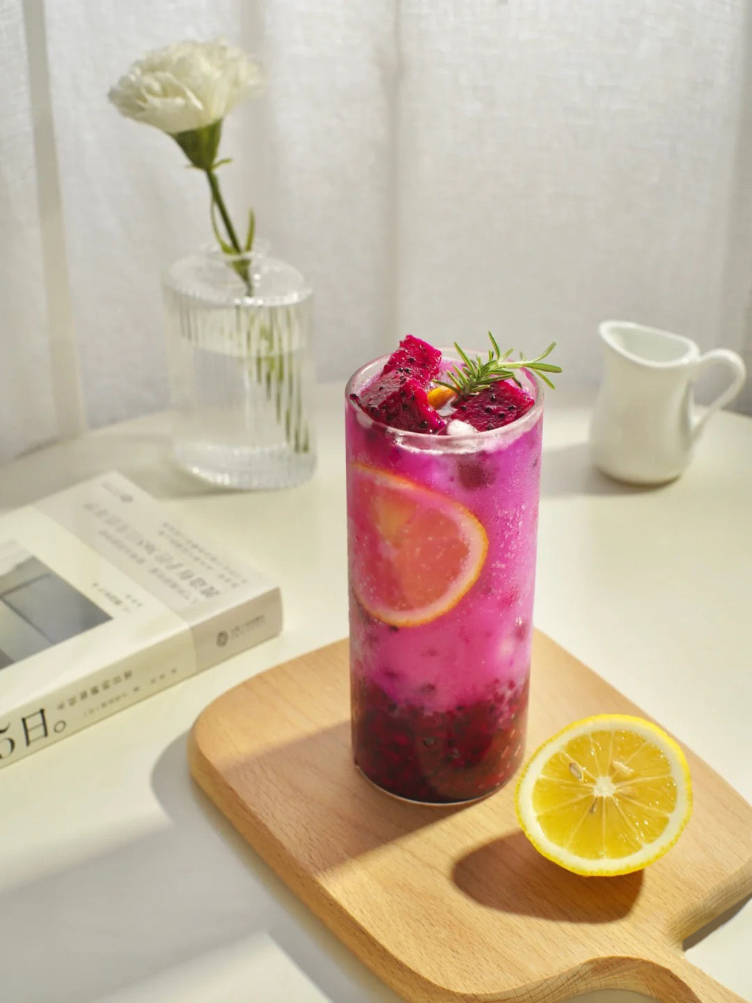 Dragonfruit Lychee Boba Tea