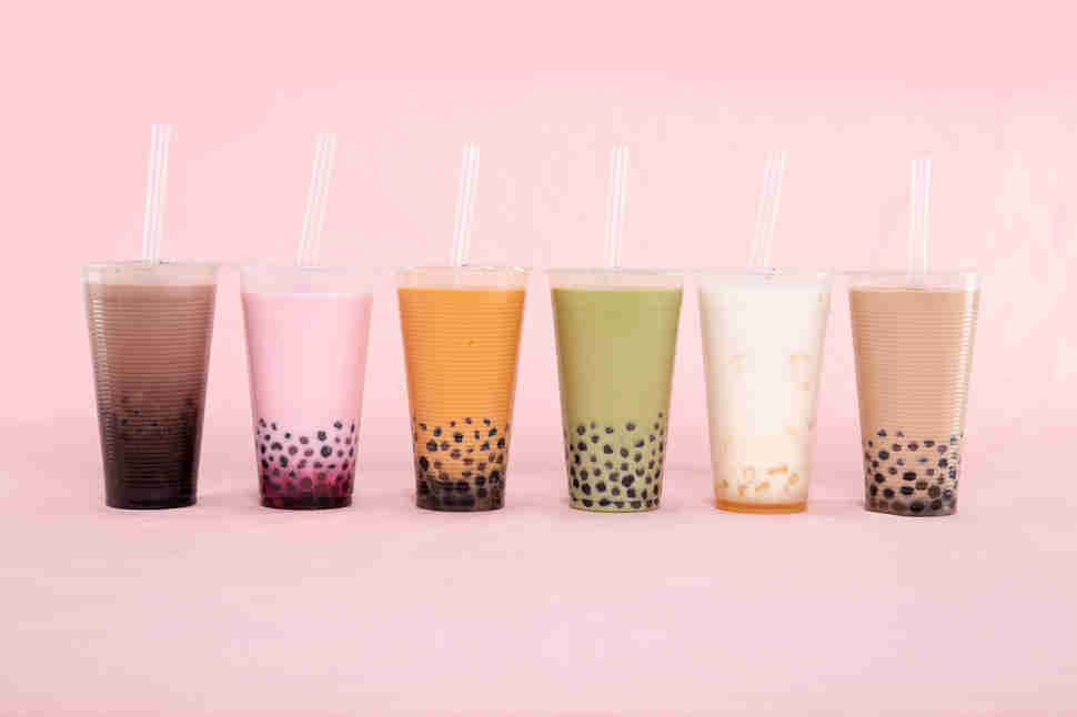 Hot Signature Milk Tea with Sweet Potato, Taro and Purple Yam Tapioca Ball