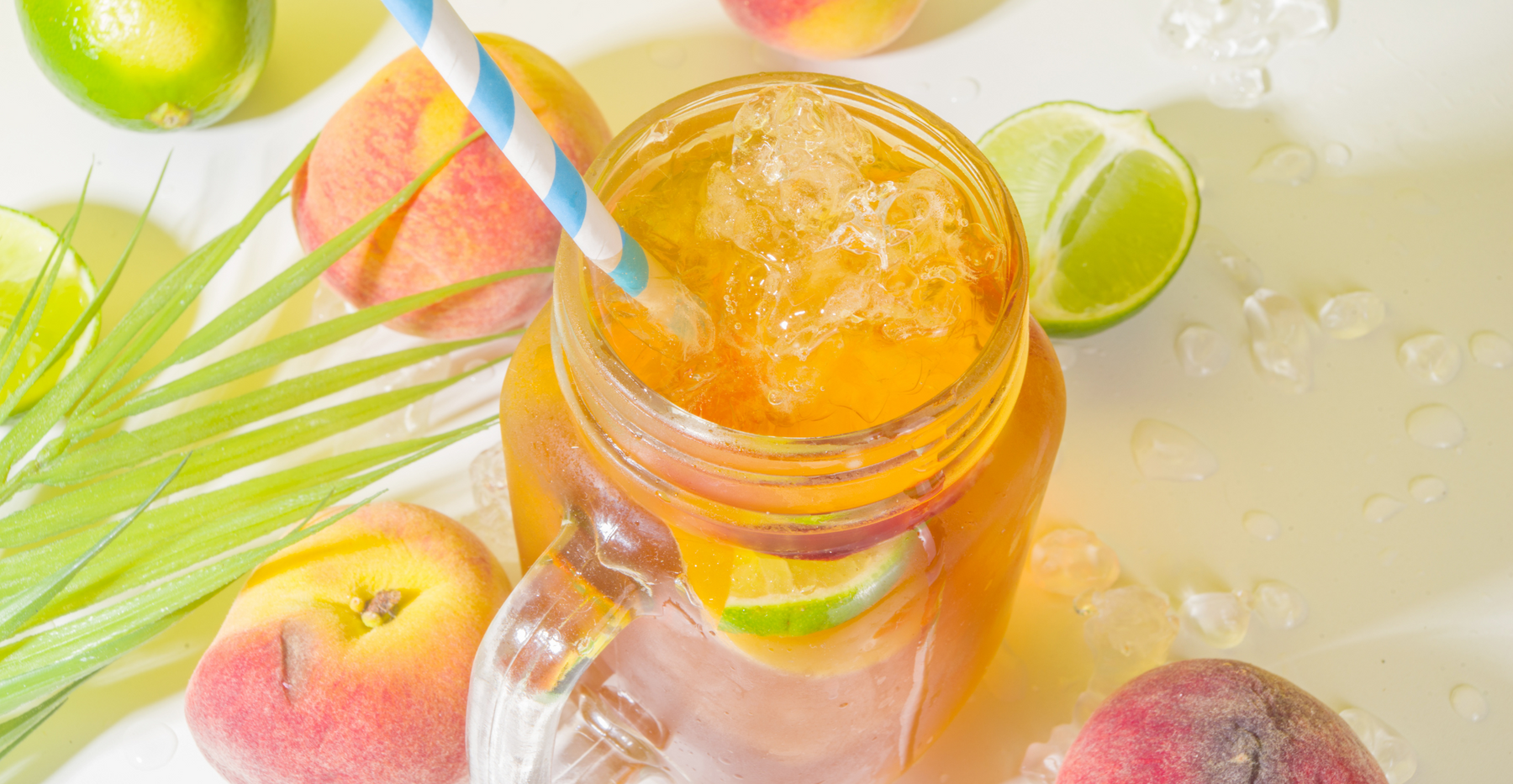 Orange black tea with peach popping pearls