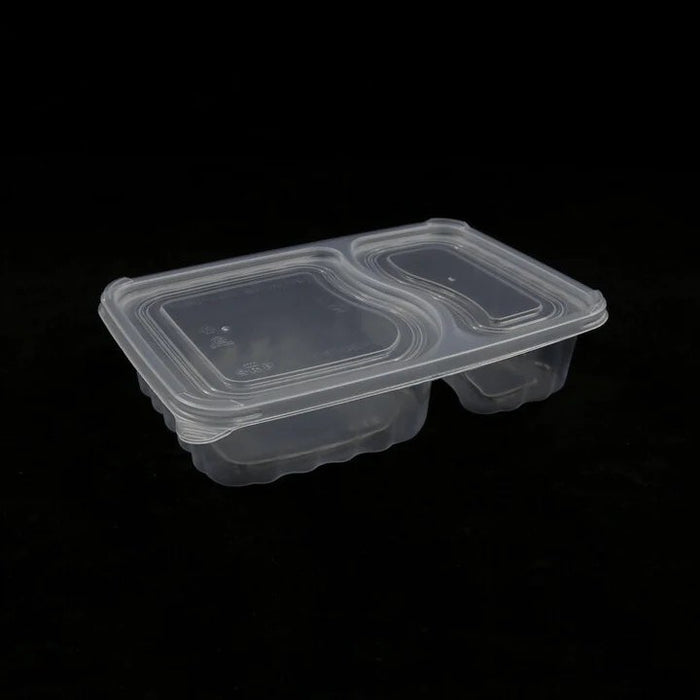 SET | 2 COMPARTMENTS CONTAINER CLEAR 200 SET
