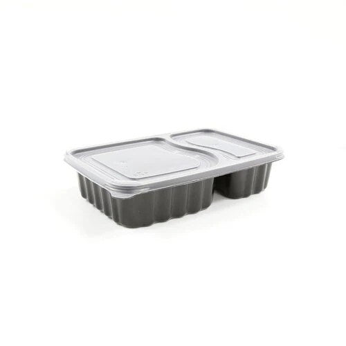 SET | 2 COMPARTMENTS CONTAINER BLACK 200 SET