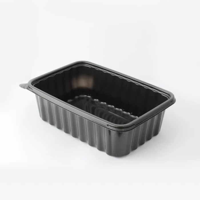 SET | RECTANGULAR CONTAINERS 1500ML BLACK 200 SET