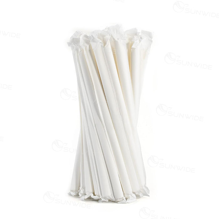Indiv. Wrap Paper Jumbo Straws (2000pcs) 23cm