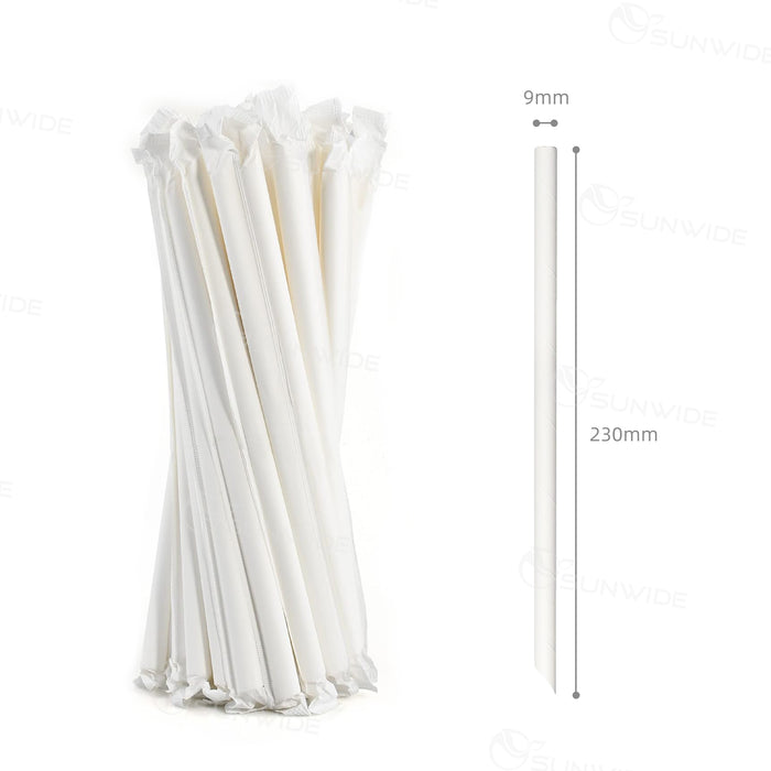 90 - Indiv. Warp Paper Thin Straws 23cm