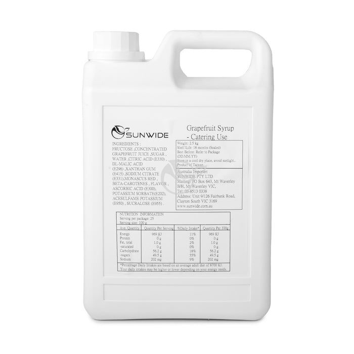 Grapefruit Syrup 2.5kg
