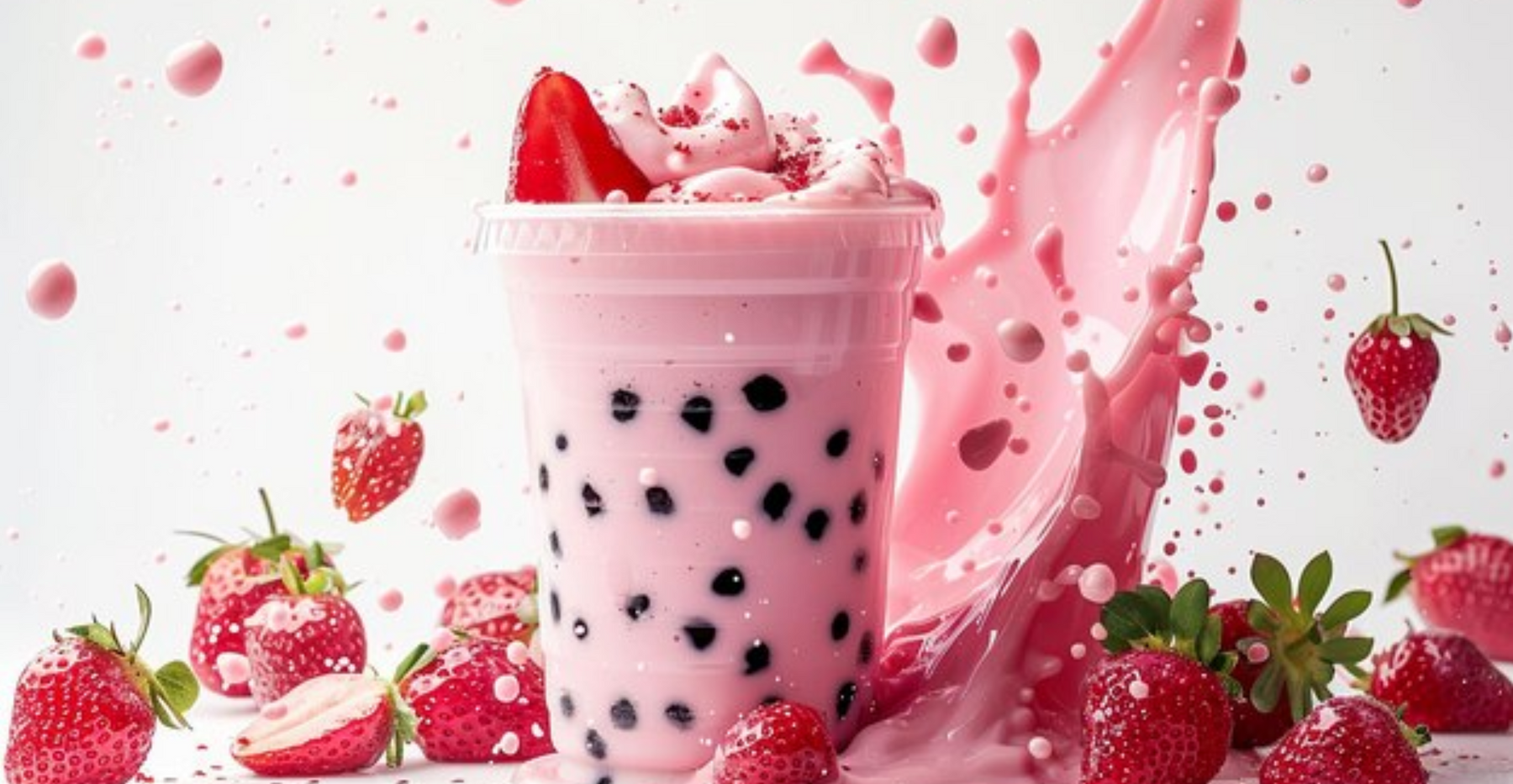 Strawberry Milk Bubble Fizz