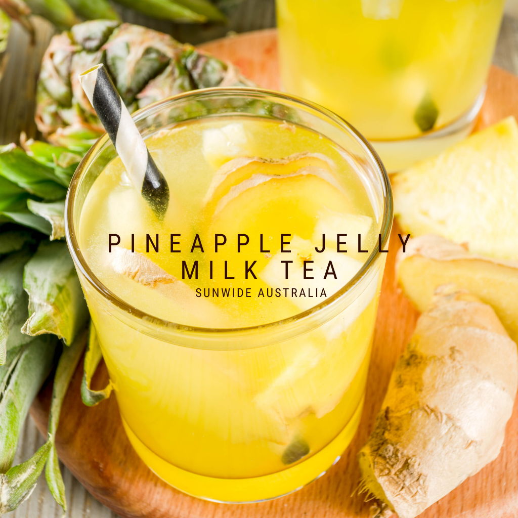 sunwide Pineapple Jelly Milk Tea