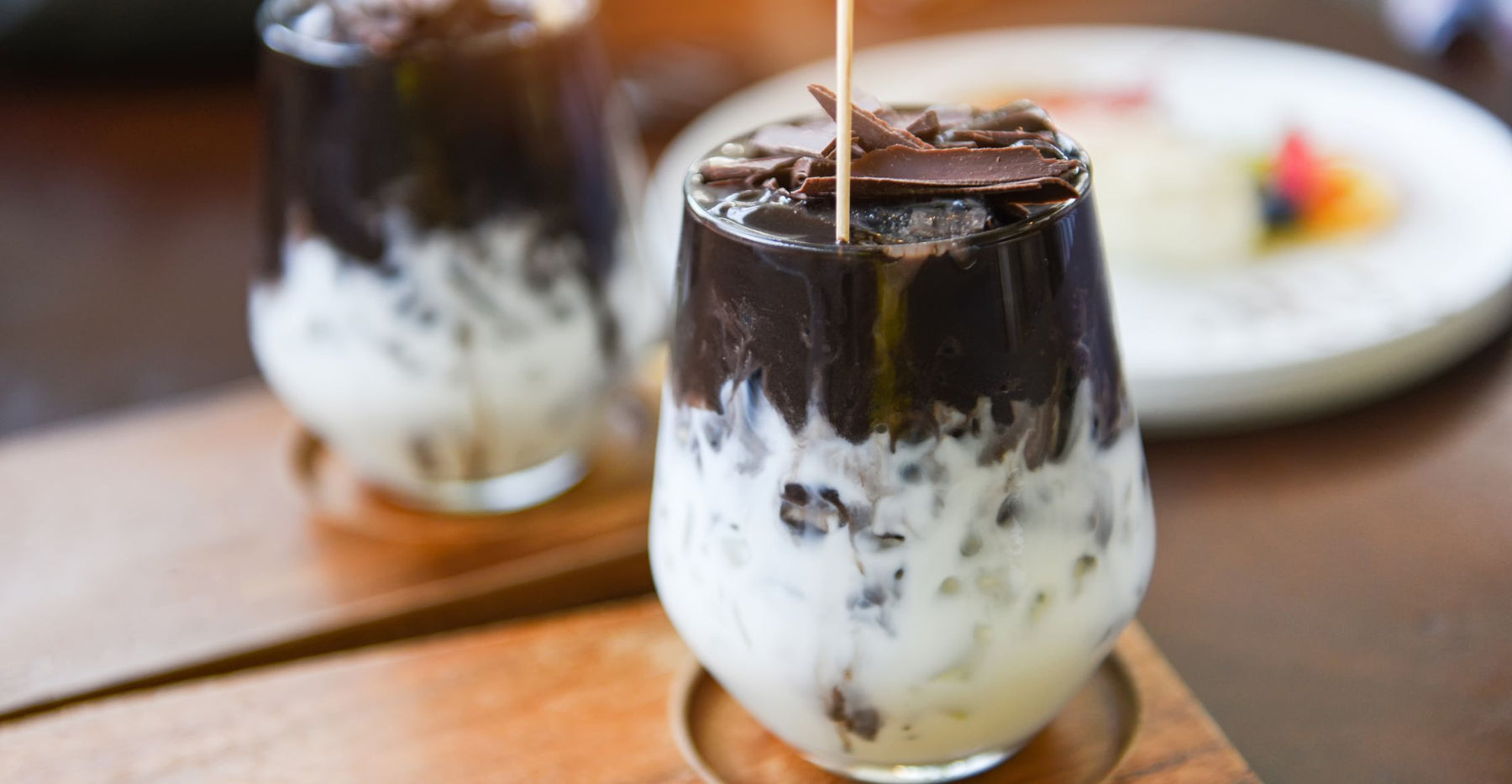 Creamy Iced Chocolate with Coffee Jelly