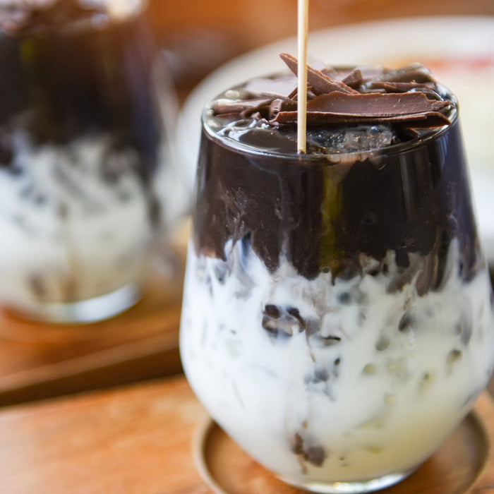 Creamy Iced Chocolate with Coffee Jelly