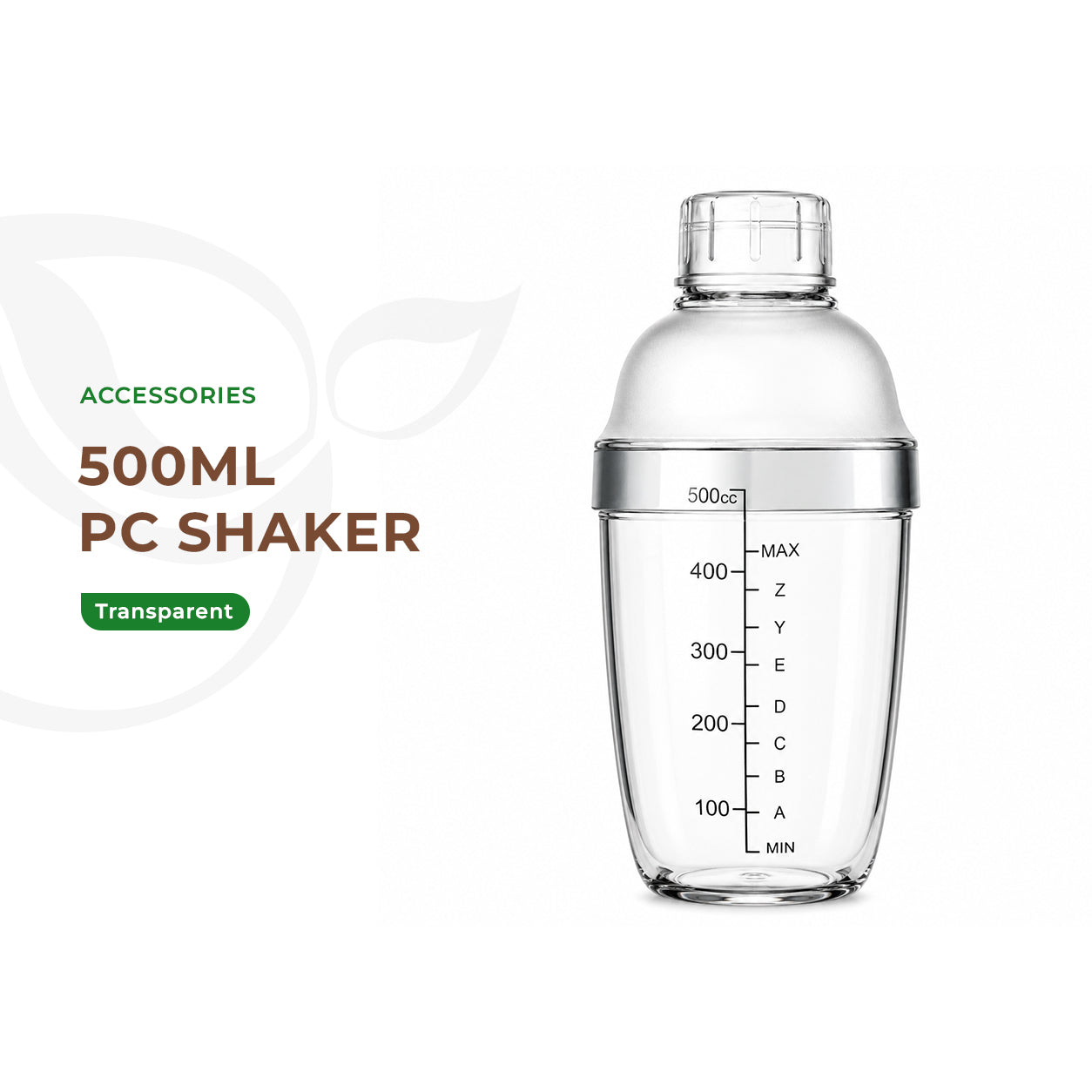Transparent PC Shaker 500ml