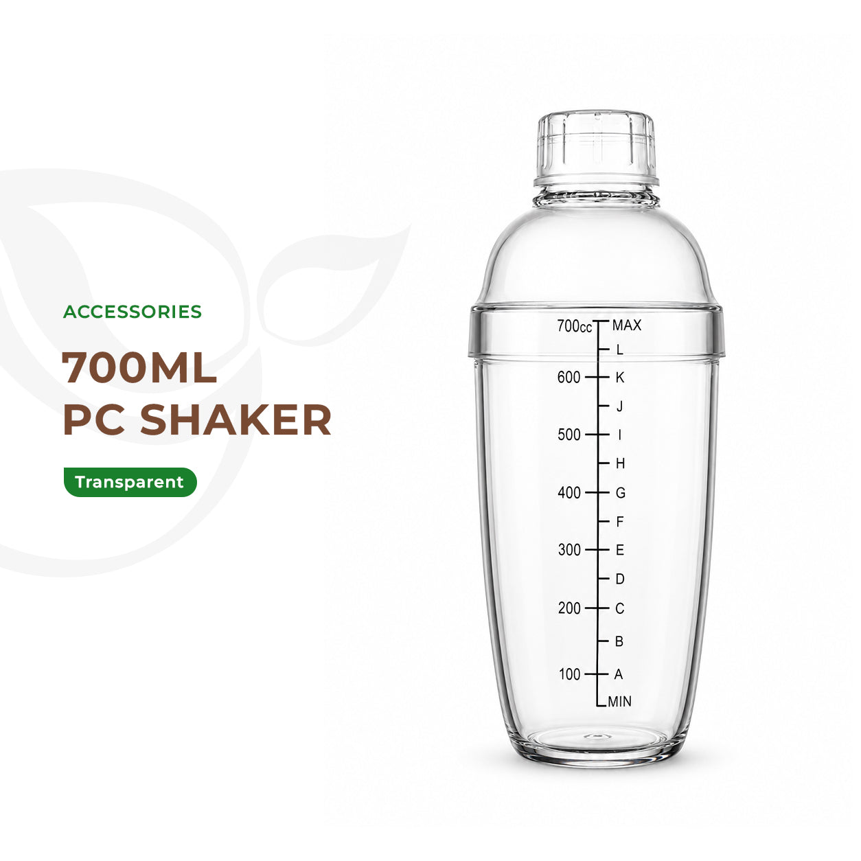 Transparent PC Shaker 700ml