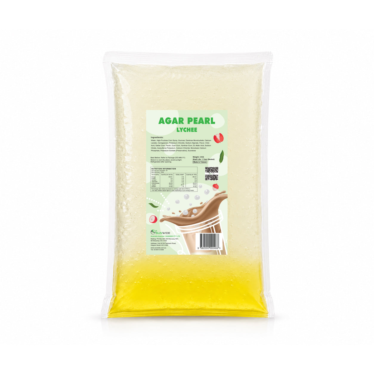 Agar Pearls Lychee Flavour - 2kg