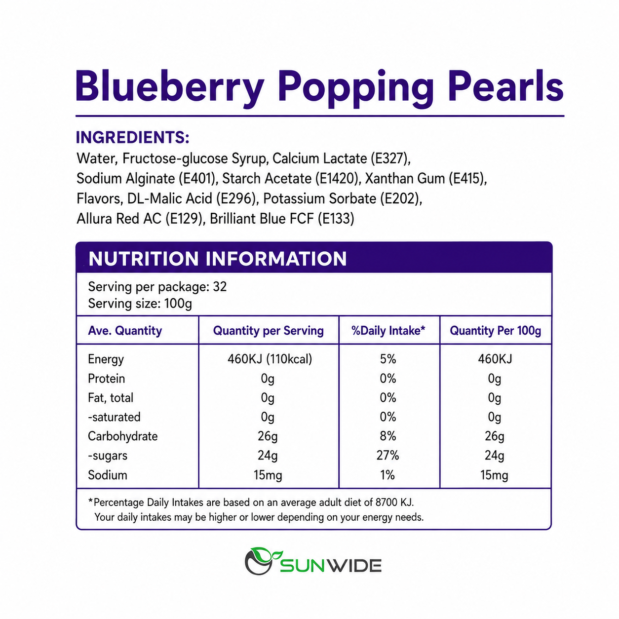 Popping Pearls - Blueberry 3.2kg
