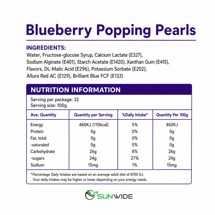 Agar Agar Balls - Blueberry 3.2kg