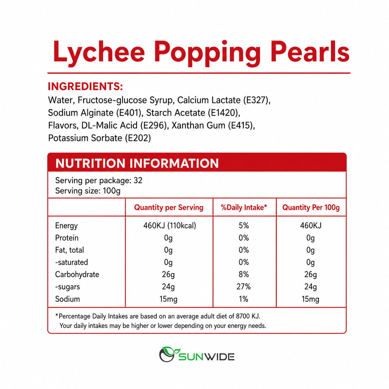 Popping Pearls - Lychee 3.2kg