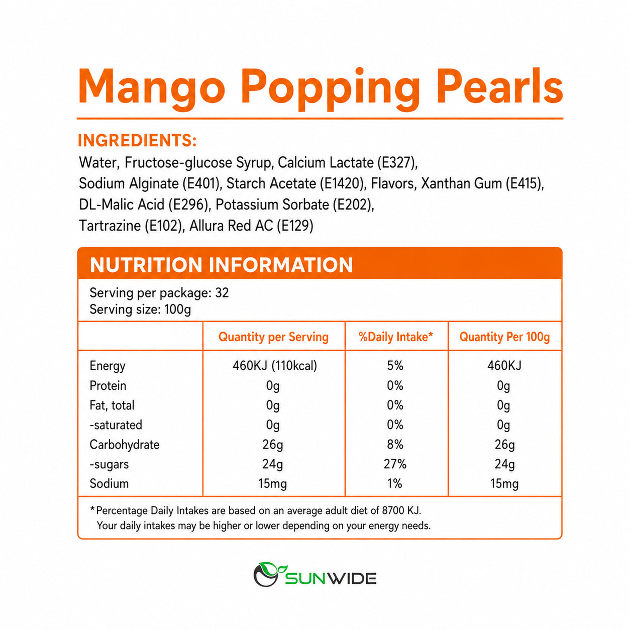 Popping Pearls - Mango 3.2kg