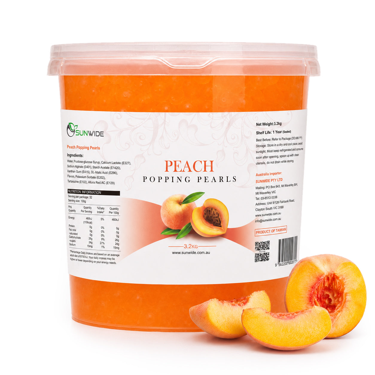Popping Pearls - Peach 3.2kg
