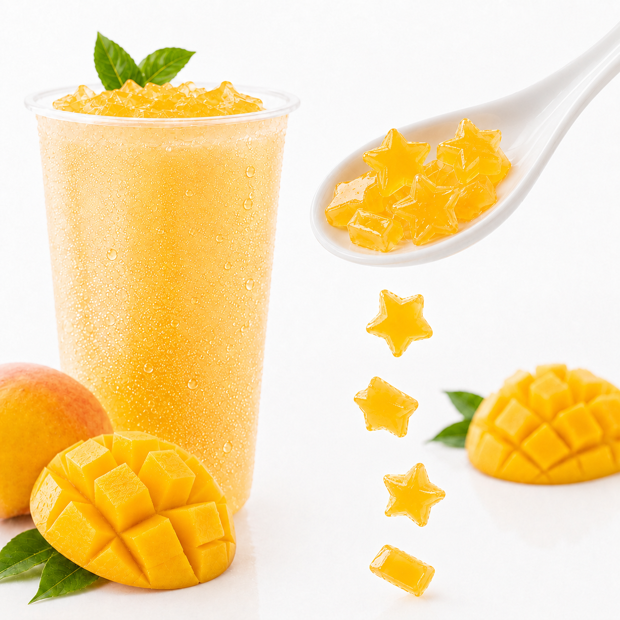 STAR SHAPE Coconut Jelly - Mango 3.85kg (4Tubs/1 Carton)