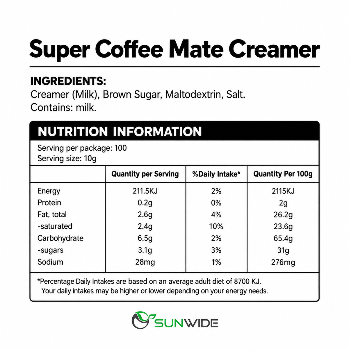 Super Coffee Mate Creamer 1kg