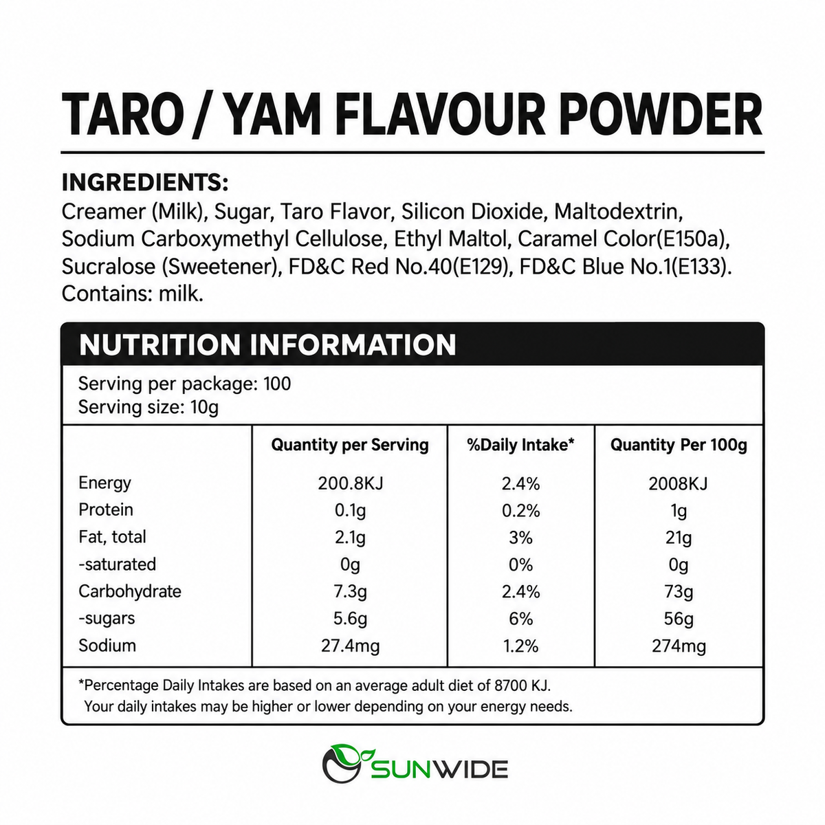 Taro Powder 1kg
