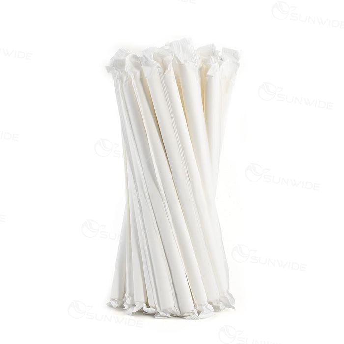 90 - Indiv. Warp Paper Jumbo Straws (2000pcs) 23cm