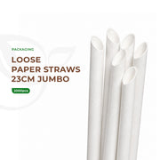 Paper Jumbo Straws (2000pcs) 23cm loose