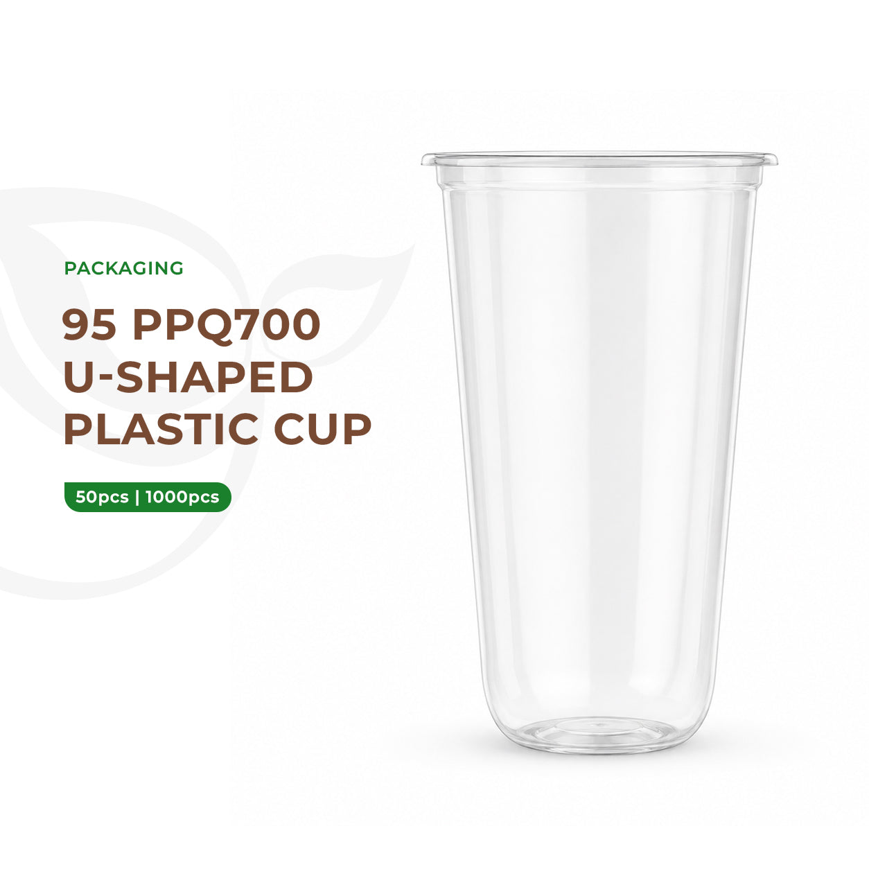 95 - PPQ700 U-Shaped Plastic Cup 50pcs x 20