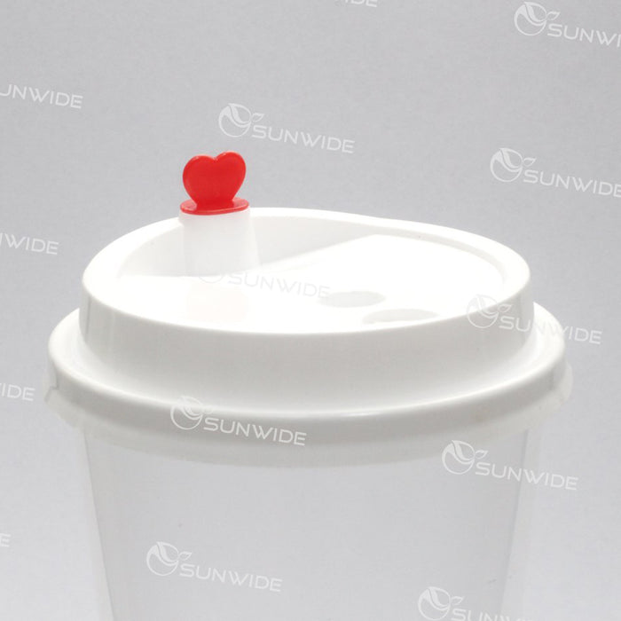 90 - Lids with Heart (1000pcs)  White