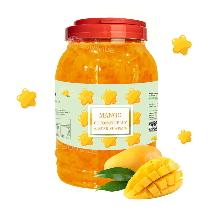 STAR SHAPE Coconut Jelly - Mango 3.85kg (4Tubs/1 Carton)