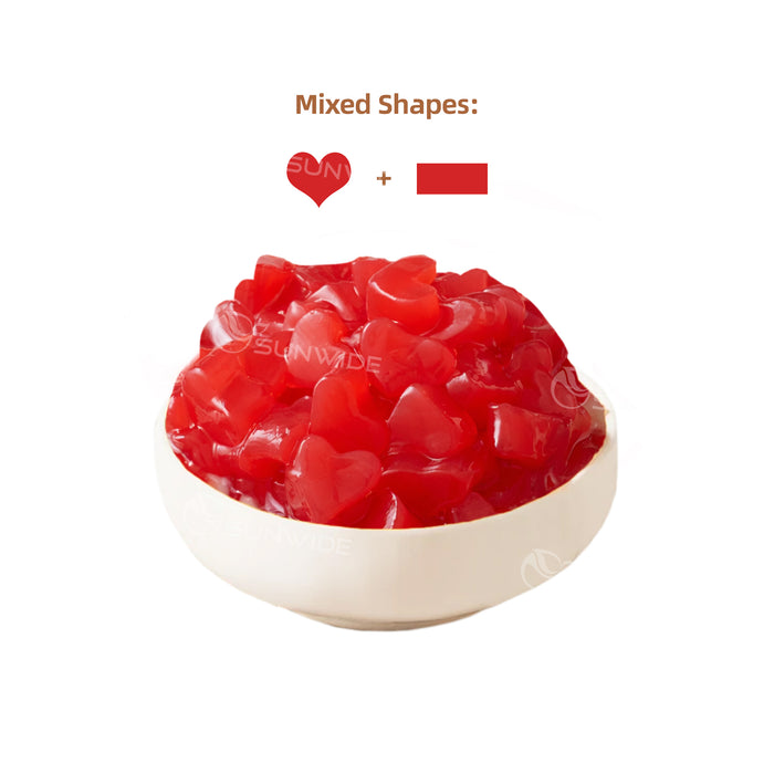 HEART SHAPE Coconut Jelly - Strawberry 3.85kg (4Tubs/1 Carton)
