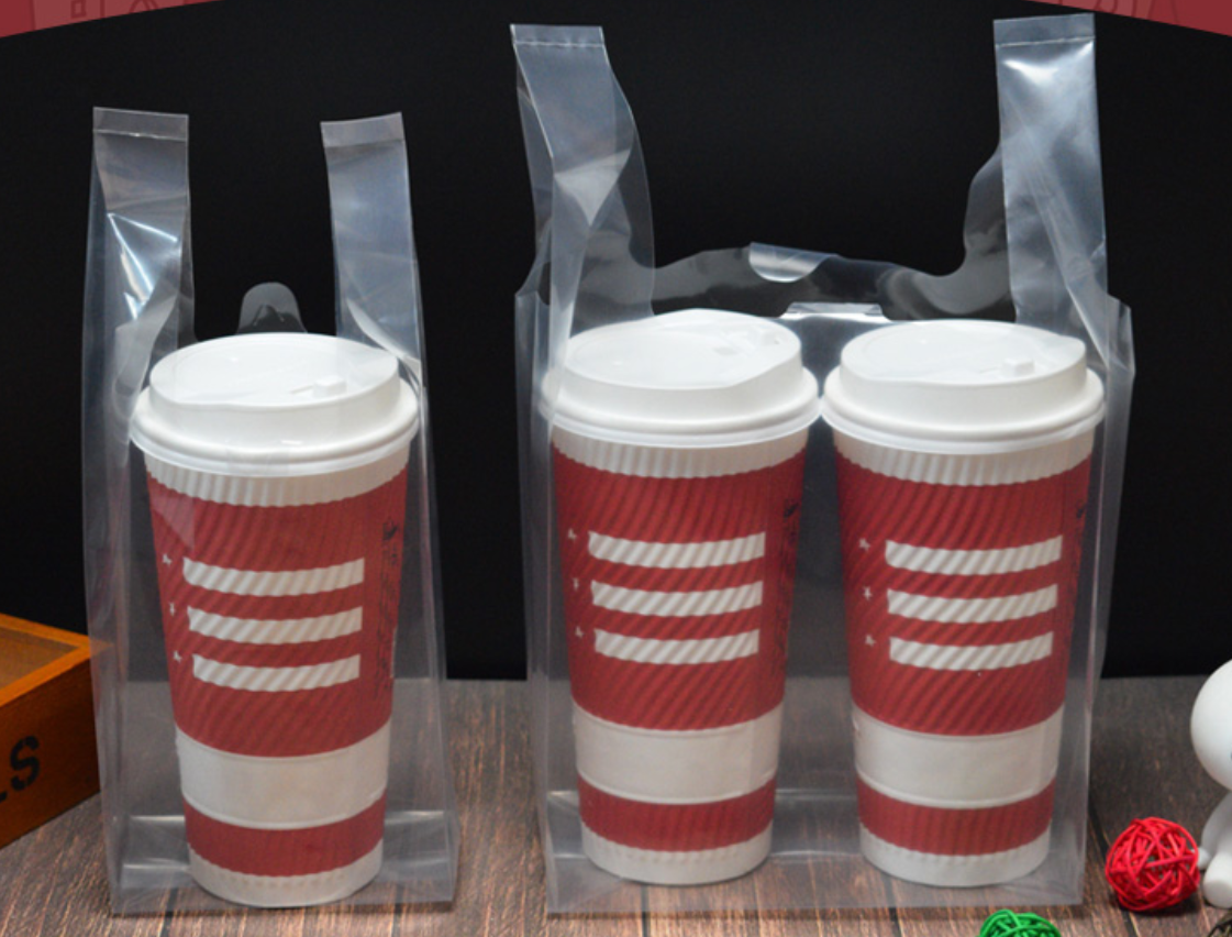 Two Cups - Takeaway Carry Bag - 400 pcs roll (1600 pcs per outer bag)