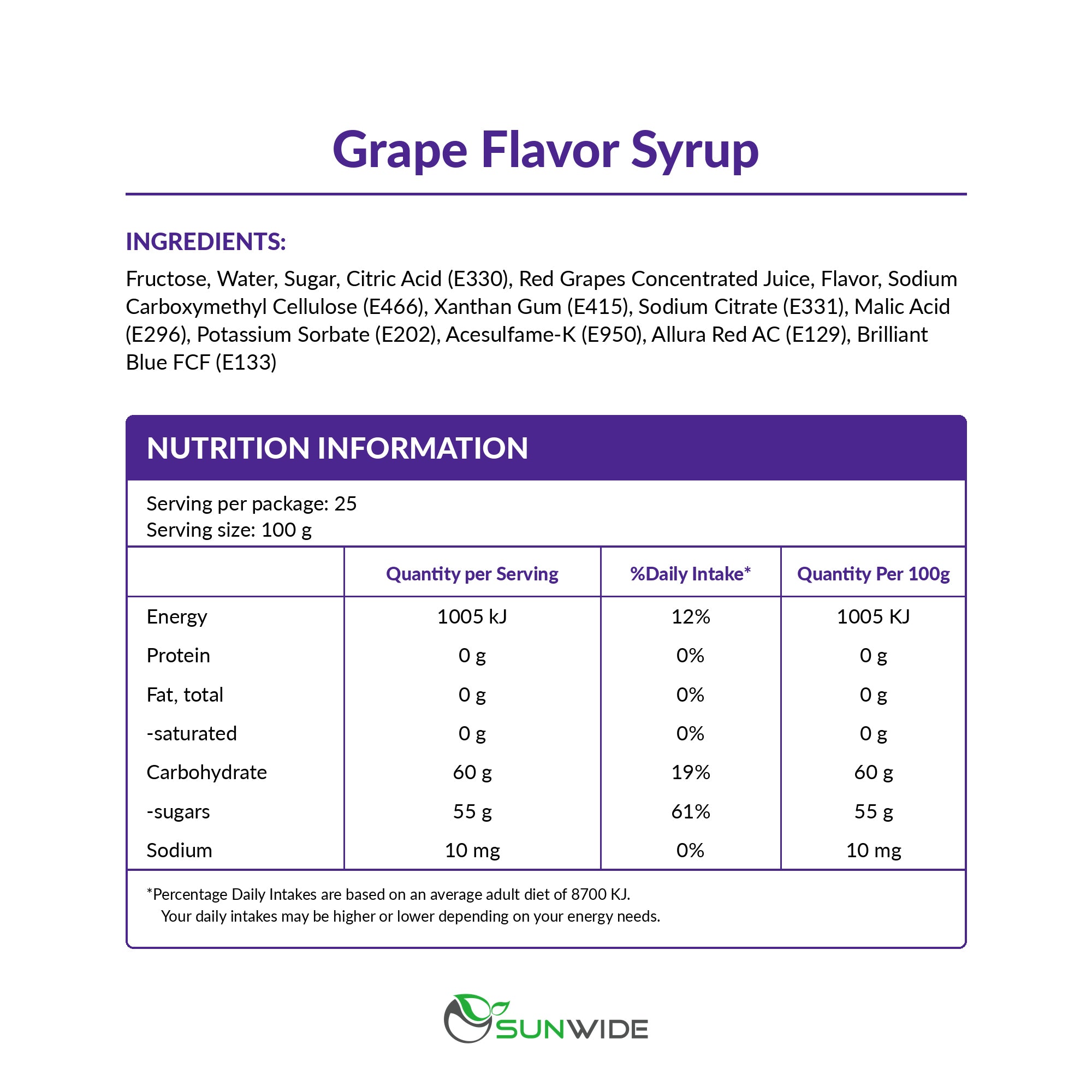 Grape Syrup 2.5kg