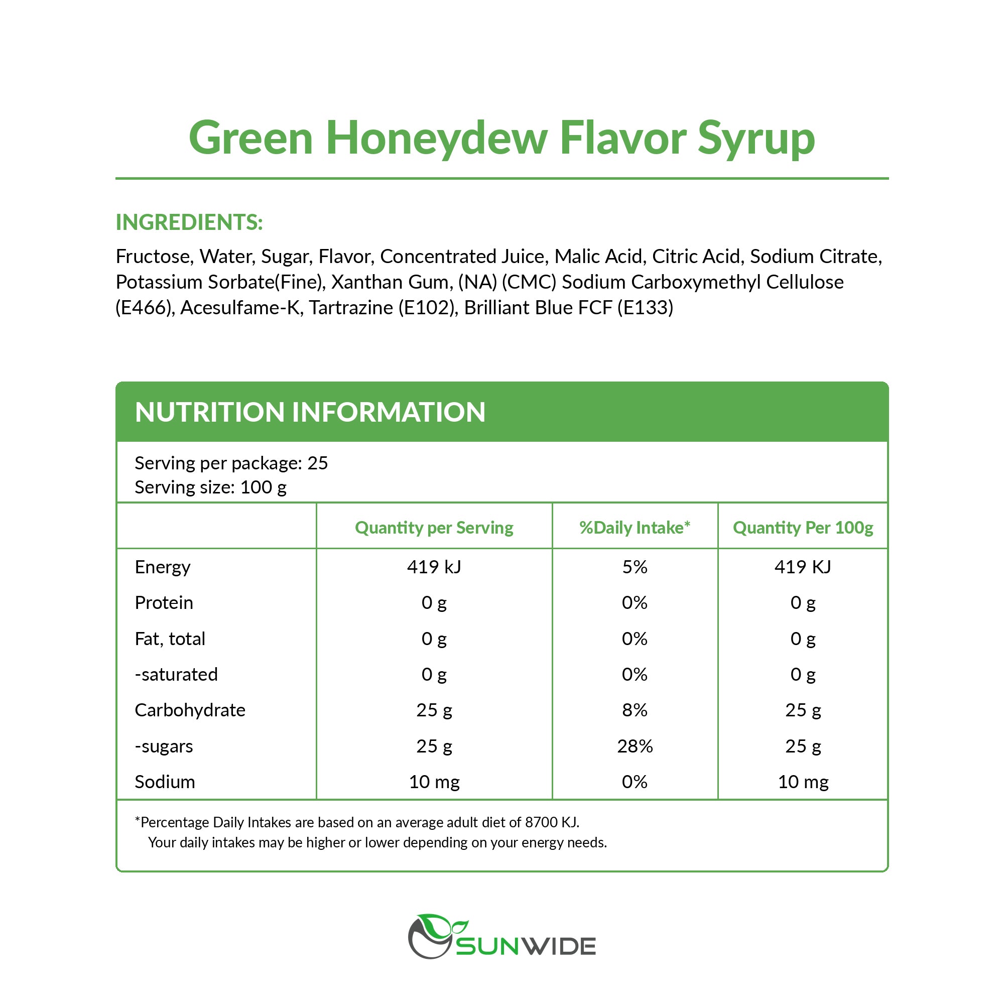Honeydew Syrup 2.5kg