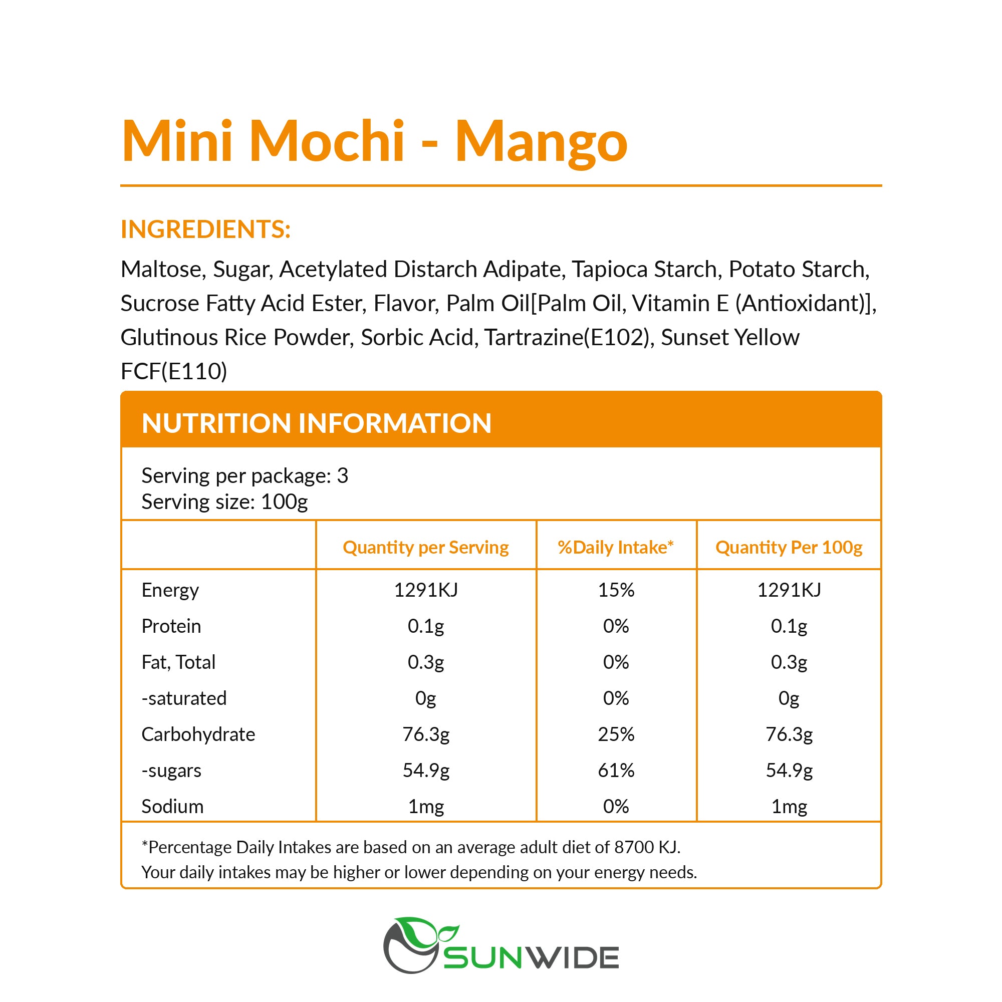 Mini Mochi - Mango 300g