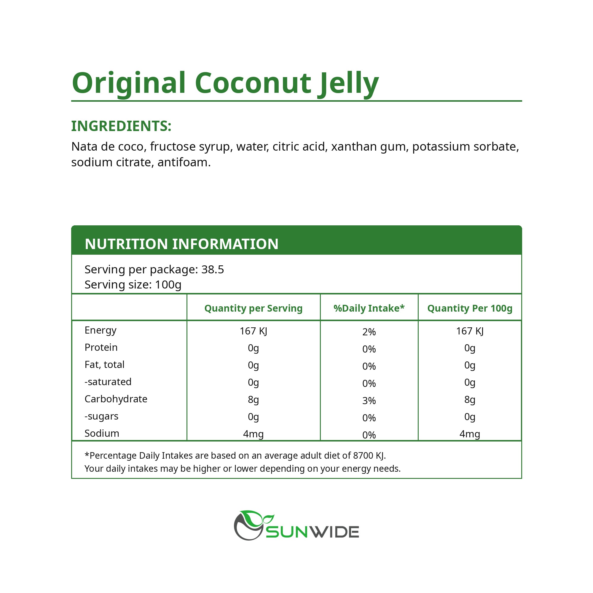 Coconut Jelly - Original 4kg
