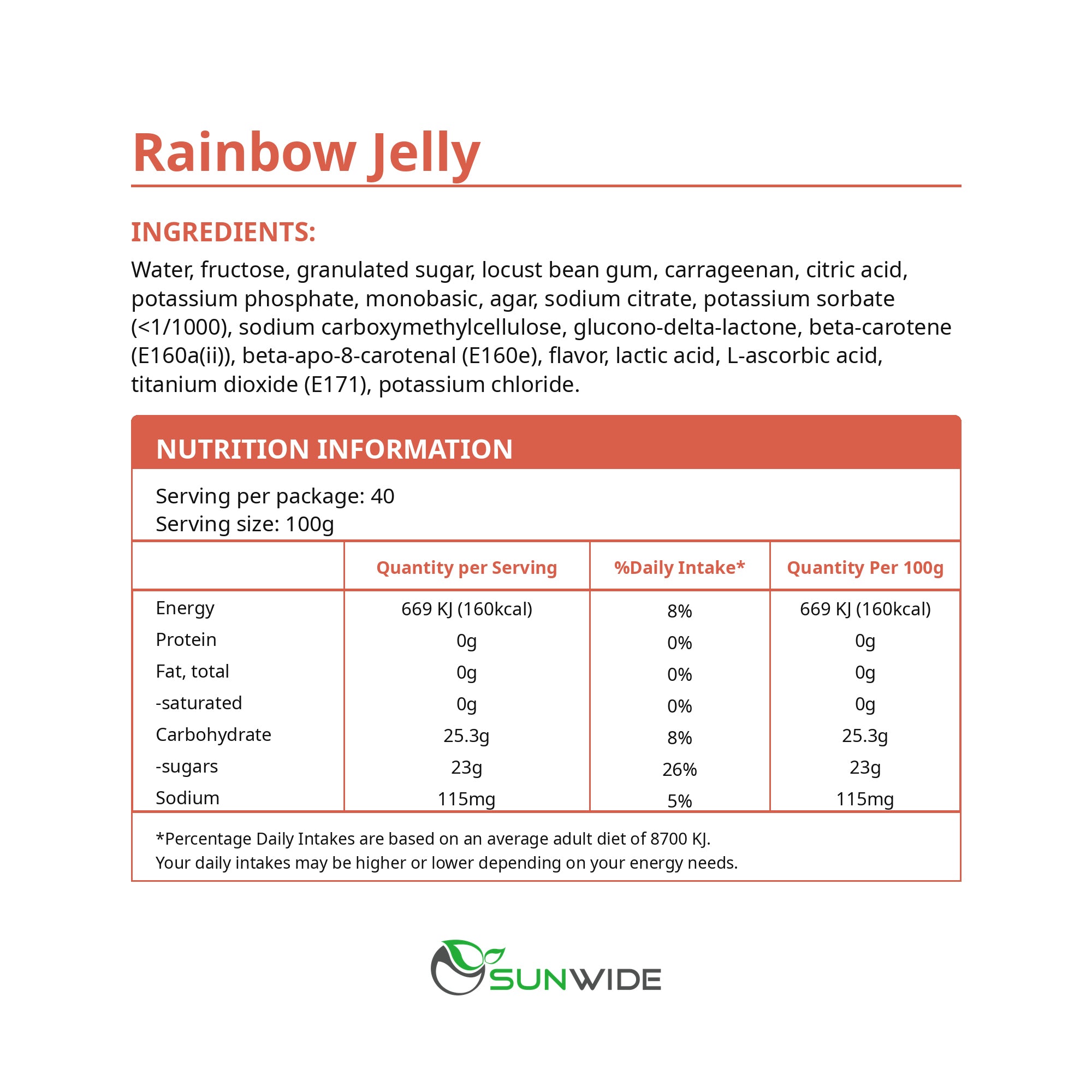 Rainbow Jelly 4kg