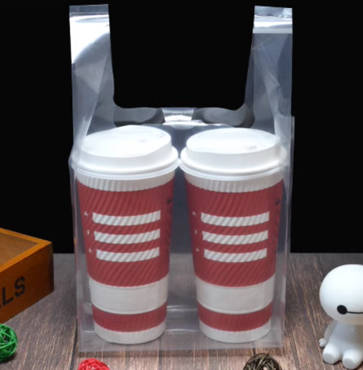 Two Cups - Takeaway Carry Bag - 400 pcs roll (1600 pcs per outer bag)