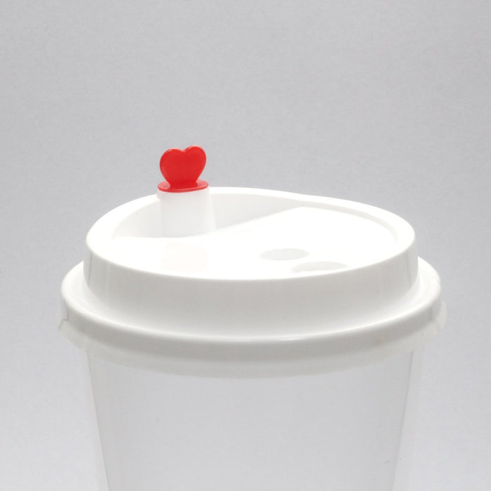90 - Lids with Heart (1000pcs)  White