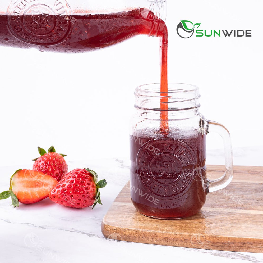 Sunward Syrup Strawberry Flavor Syrup With Pulp 1.1kg — Sunwide Bubble Tea